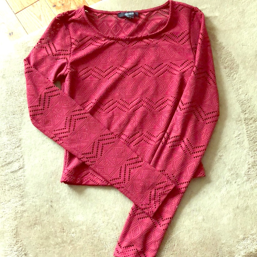 Long sleeve red shirt